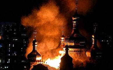 Россия ударила по Киеву ракетами и дронами: погибли четверо, пылала Лавра, 140 тысяч человек без света