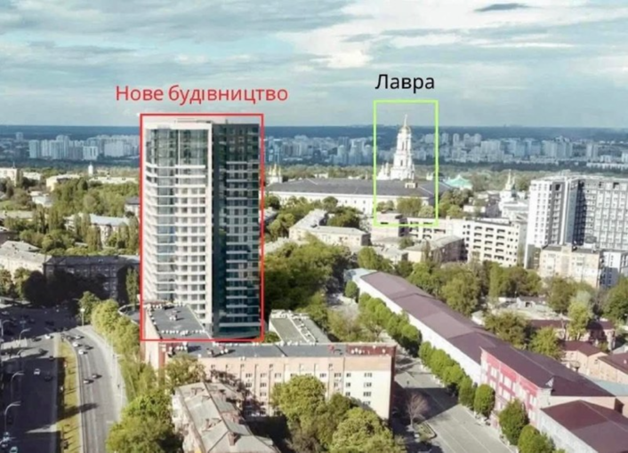 Біля Києво-Печерської лаври зведуть 80-метровий будинок